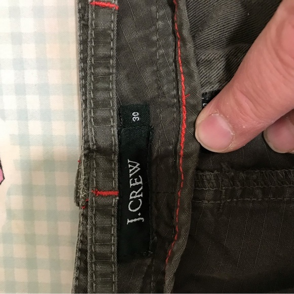 J.Crew Mens dark green cargo shorts cotton waist 30 - Picture 7 of 9